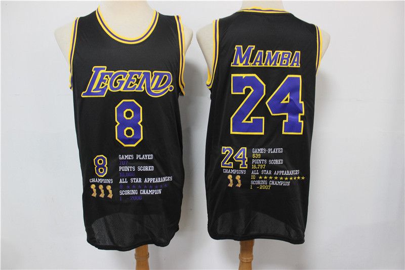 Men Los Angeles Lakers #8 Bryant black Commemorative 2021 NBA Jersey